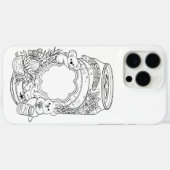 Minimale Donkere Horror Ogen in de Duisternis Case-Mate iPhone Case (Achterkant (horizontaal))