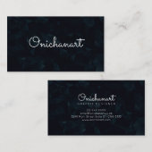 Minimale donkere marmer met driehoek 3 visitekaartje (Voorkant / Achterkant)