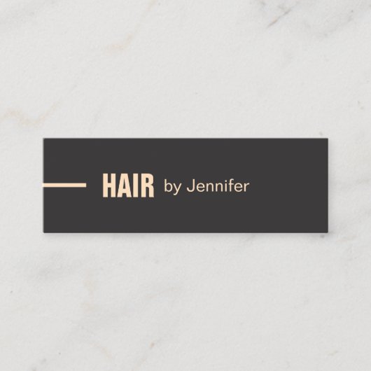 Minimale, donkere Roos haarlijst Mini Visitekaartje (Voorkant)