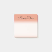 Minimale donkere zalmachtergrond en zwarte naam post-it® notes (Voorkant)