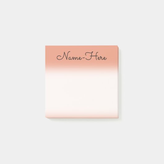 Minimale donkere zalmachtergrond en zwarte naam post-it® notes (Voorkant)