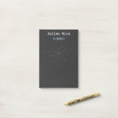 Minimale donkergrijs post-it® notes (Op bureau)