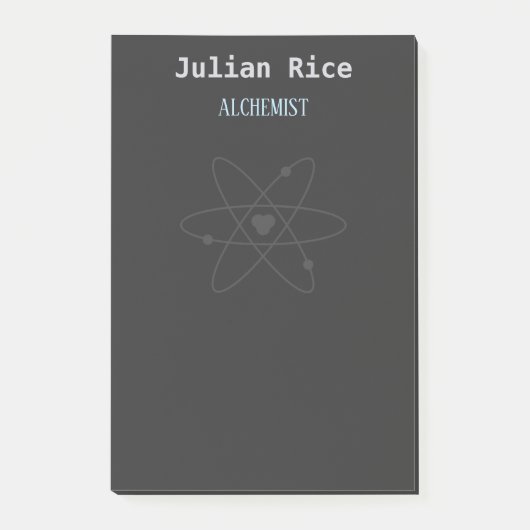 Minimale donkergrijs post-it® notes (Voorkant)