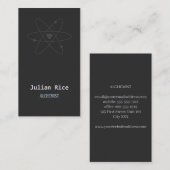 Minimale donkergrijs visitekaartje (Voorkant / Achterkant)