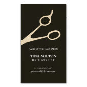 Minimale donkergrijze fiets magnetisch visitekaartje (Voorkant Verticaal)