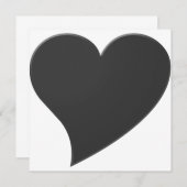 Minimale, donkergrijze, grote zwarte moderne kaart (Voorkant / Achterkant)