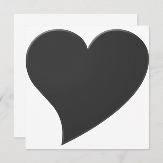 Minimale, donkergrijze, grote zwarte moderne kaart (Voorkant / Achterkant)