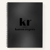 Minimale donkergrijze iriserende textuur notitieboek (Voorkant)