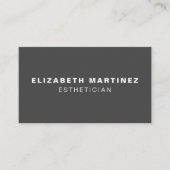 Minimale, donkergrijze, moderne professionele stan visitekaartje (Voorkant)