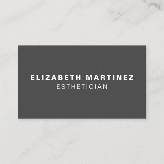 Minimale, donkergrijze, moderne professionele stan visitekaartje (Voorkant)
