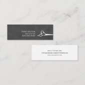 Minimale donkergrijze schaar Haarstylist Mini Visitekaartje (Voorkant / Achterkant)