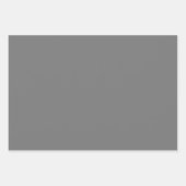 Minimale donkergrijze, stevige, moderne elegant inpakpapier vel (Voorkant 3)