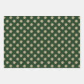 Minimale donkergroene, moderne goudsterren inpakpapier vel (Voorkant 3)