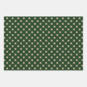 Minimale donkergroene, moderne goudsterren inpakpapier vel (Voorkant 2)