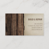 Minimale donkerhoutkorrel Professional Visitekaartje (Achterkant)