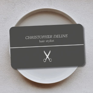 Minimale donkerlijnschaarste haarlijst visitekaartje