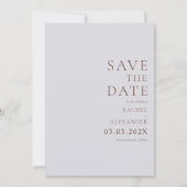 Minimale donkerolive groene legant bespaart de dat save the date (Voorkant)
