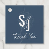 Minimale donkerzeemacht katoenvlinderbloemigen Dan Bedankjes Labels (Voorkant)