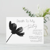 Minimale "Dood aan mijn 20s" Zwart 30ste verjaarda Kaart (Staand voorkant)