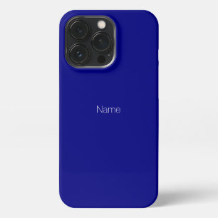 Minimale douanenaam monogram kobalt blauw iPhone 13 pro hoesje