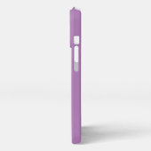 Minimale douanenaam monogram lavender lila iPhone hoesje (Linkerkant)