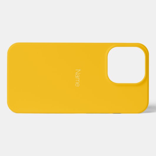 Minimale douanenaam monogram mango sinaasappel iPhone hoesje (Achterkant horizontaal)