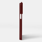 Minimale douanenaam monogram oxblood bordeaux iPhone hoesje (Rechterkant)