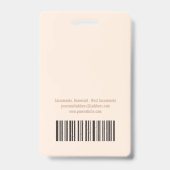 Minimale Doula Identiteitsfotografie Ontwerp in Za Badge (Achterkant)