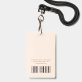 Minimale Doula Identiteitsfotografie Ontwerp in Za Badge (Achterkant met lanyard)