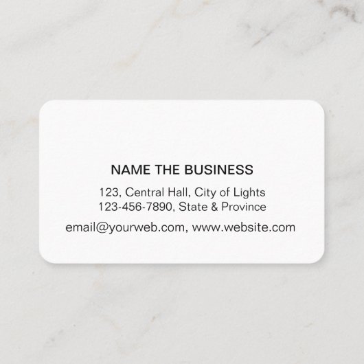 Minimale Dragonfly Professional Black en White Visitekaartje (Achterkant)