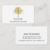 Minimale Dragonfly Professional White Gold Floral Visitekaartje (Voorkant / Achterkant)