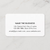 Minimale Dragonfly Professional White Gold Floral Visitekaartje (Achterkant)