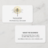 Minimale Dragonfly Professional White Gold Flower Visitekaartje (Voorkant / Achterkant)