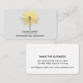 Minimale Dragonfly Professional White Gold Visitekaartje (Voorkant / Achterkant)