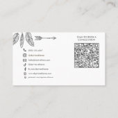 Minimale Dream-catchers, Veren, Pijlen Wellness Visitekaartje (Achterkant)