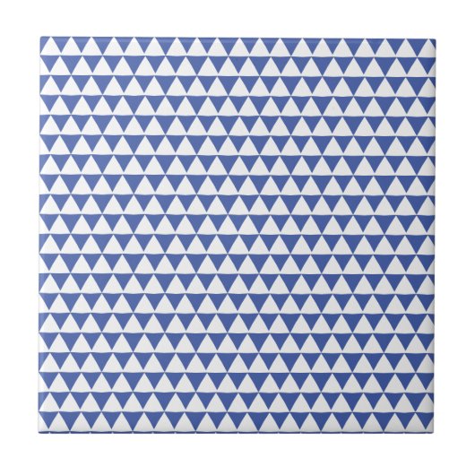 Minimale driehoek geometrisch patroon van Navy Blu Tegeltje (Voorkant)