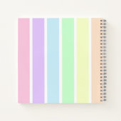 Minimale driekleurige meerkleurige regenboog notitieboek (Achterkant)