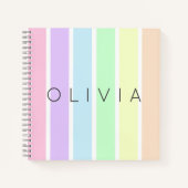 Minimale driekleurige meerkleurige regenboog notitieboek (Voorkant)