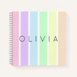 Minimale driekleurige meerkleurige regenboog notitieboek