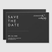 Minimale driekwart zwarte hedendaagse bruiloft bes (Voorkant / Achterkant)