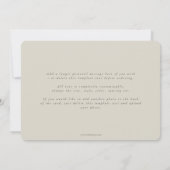 Minimale driestuksfoto van Elegant Beige Afstudere Aankondiging (Achterkant)