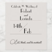 Minimale Drink Wijn Etiket (Enkel label)