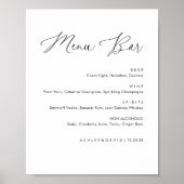 Minimale Drinken van het Menu van de Bbar van het  Poster (Voorkant)