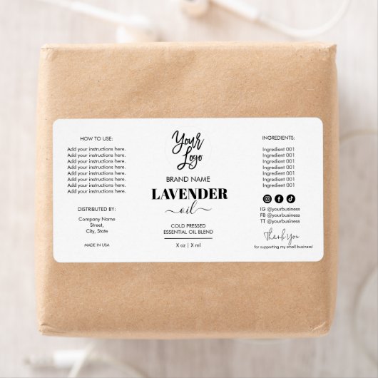 Minimale Dropper Fles Etiket Logo (Insitu)