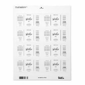 Minimale Dropper Fles Productlabels Etiket (Full Sheet)