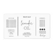 Minimale Dropper Fles Productlabels Etiket (Voorkant)