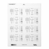 Minimale Dropper Fles Productlabels Etiket (Full Sheet)