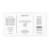 Minimale Dropper Fles Productlabels Etiket (Voorkant)