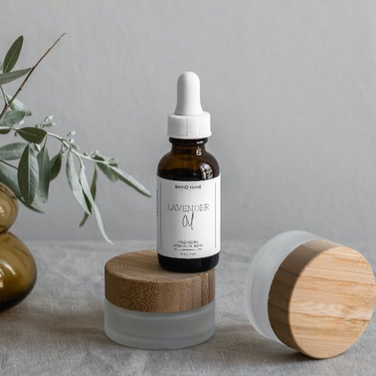 Minimale Dropper Fles Productlabels Etiket