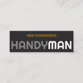 Minimale dual Colors Handyman Signage Mini Visitekaartje (Voorkant)